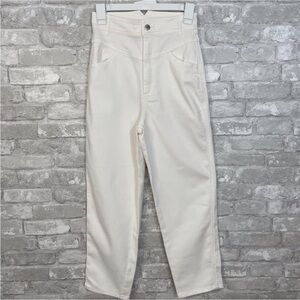 H&M White Paper Bag Pants